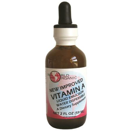 WORLD ORGANICS 2 oz Liquid Vitamin A Emulsion 213704